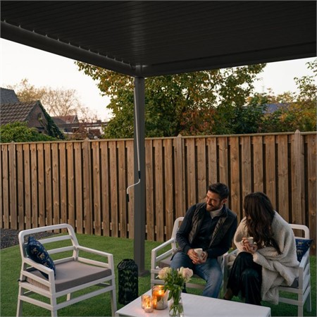 Pergola anthrazit f&uuml;r Ihren Garten. Qualitativ hochwertig, aus Aluminium und einfach zu montieren.