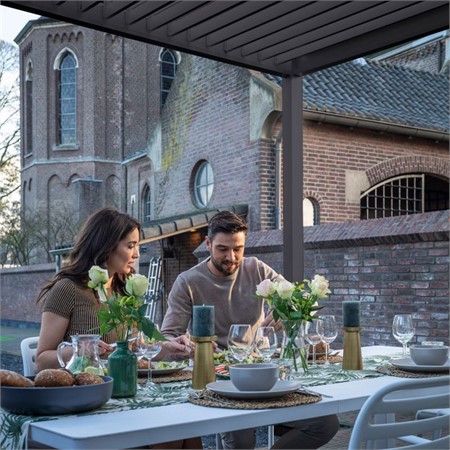 Pergola anthrazit f&uuml;r Ihren Garten. Qualitativ hochwertig, aus Aluminium und einfach zu montieren.