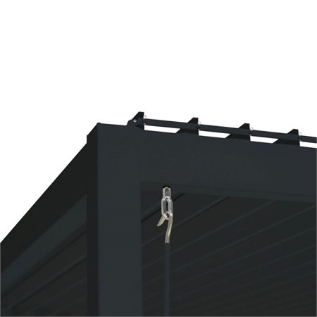 Pergola anthrazit f&uuml;r Ihren Garten. Qualitativ hochwertig, aus Aluminium und einfach zu montieren.