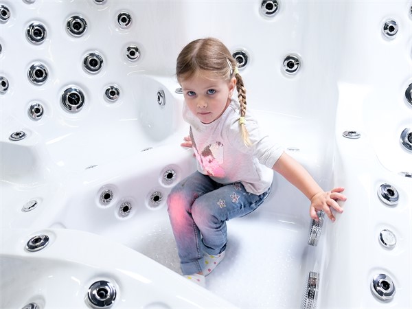 Im Whirlpool zur Probe sitzen