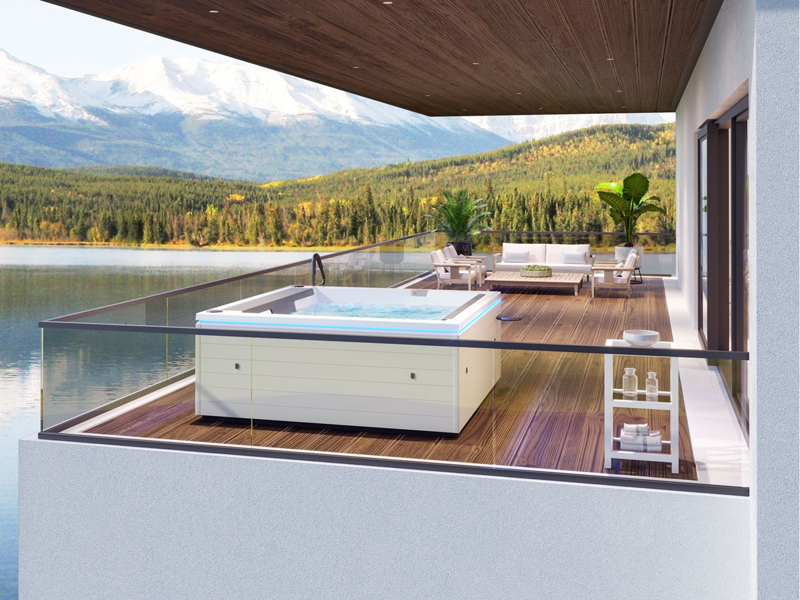 Whirlpool auf Terrasse